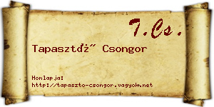 Tapasztó Csongor névjegykártya