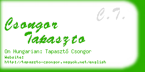 csongor tapaszto business card