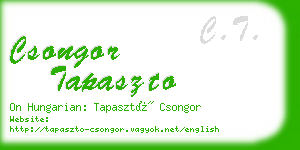 csongor tapaszto business card